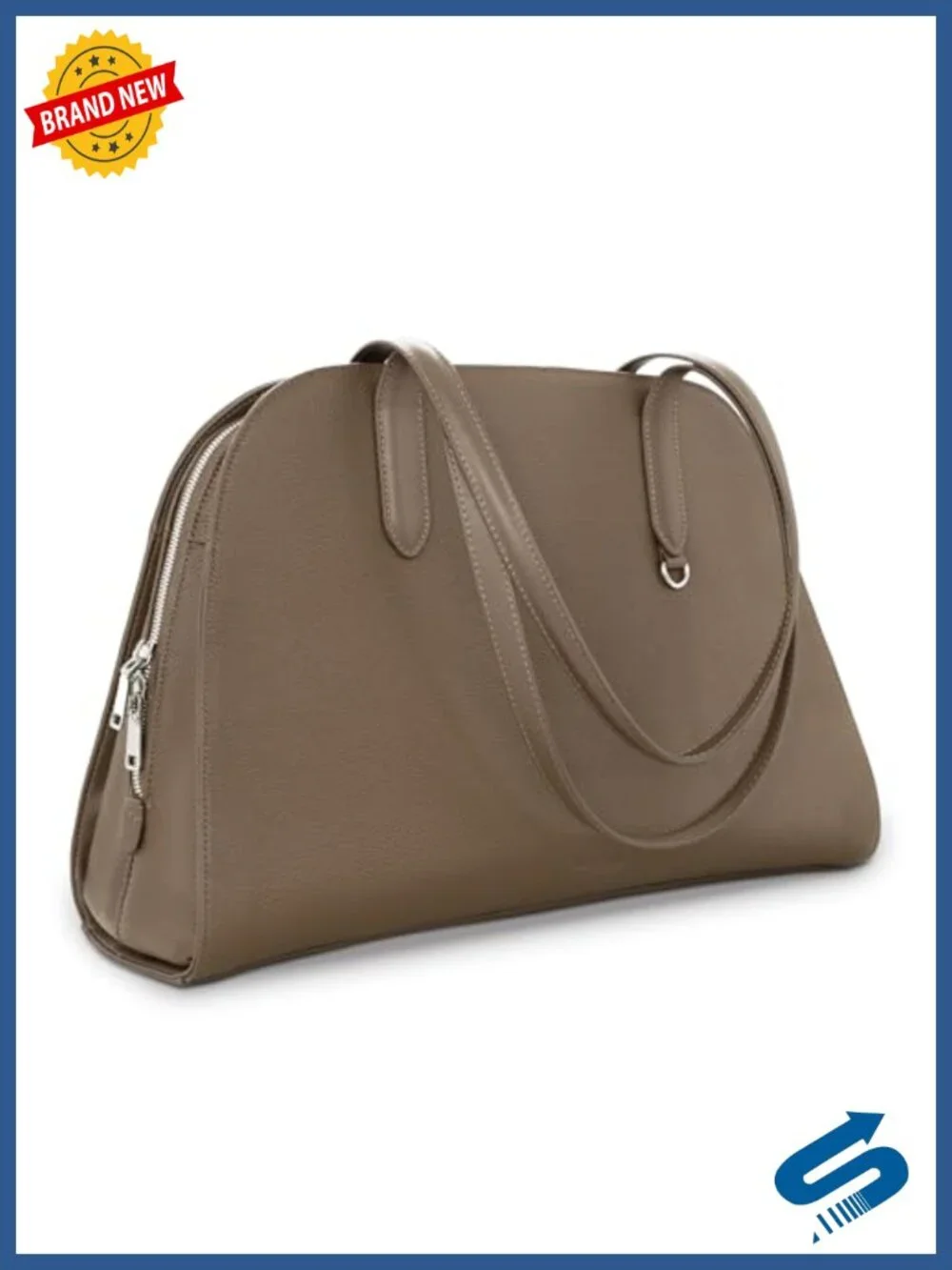 Genuine Leather Tote Bag Multi-Pockets Designer Shoulder Work Satchel Handbags